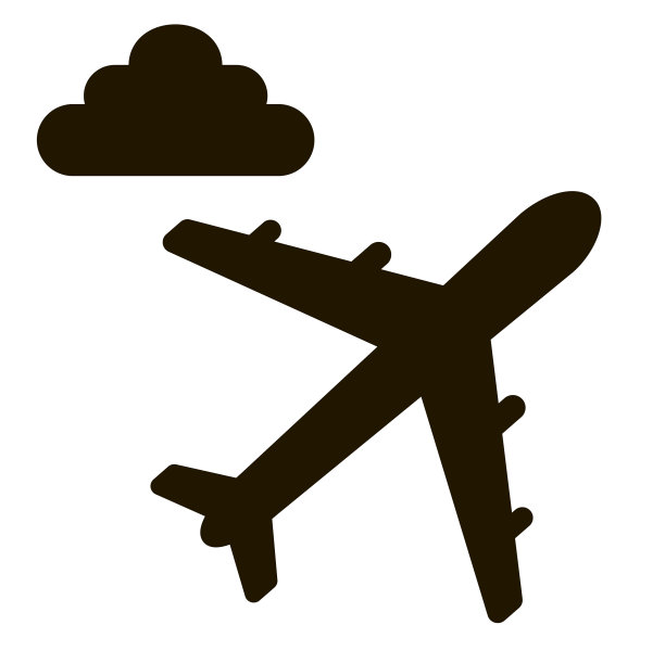 飞行飞机在天空的图标在时尚的公寓图片下载