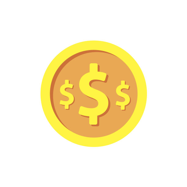 白色背景上的金币图片下载