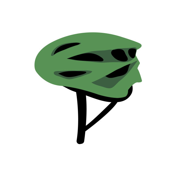 自行车头盔上的白色背景图片下载