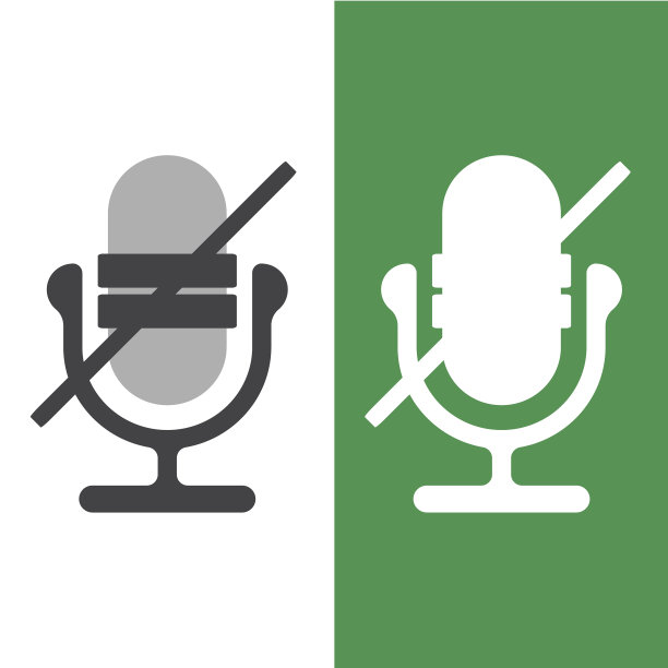 麦克风图标上的白色背景图片下载