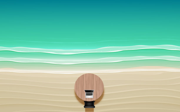 海滩上的Topview表图片下载