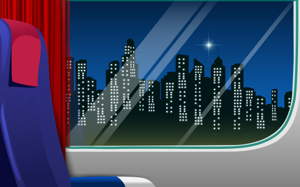 城市电动火车的观景窗图片下载