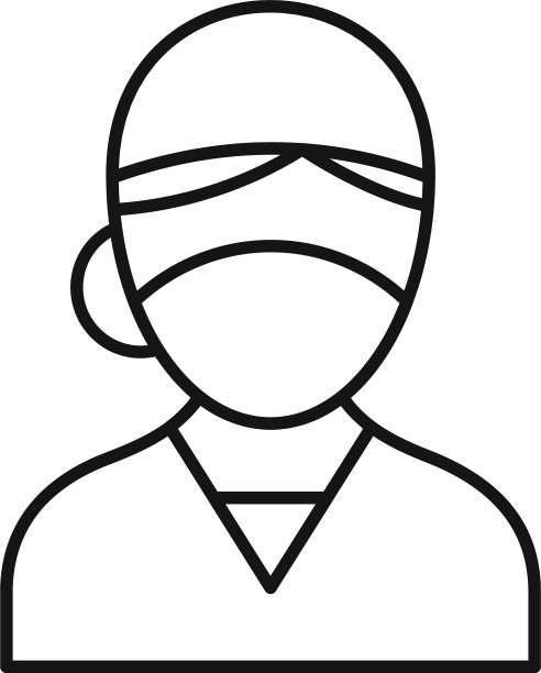 女护士图标轮廓风格图片下载