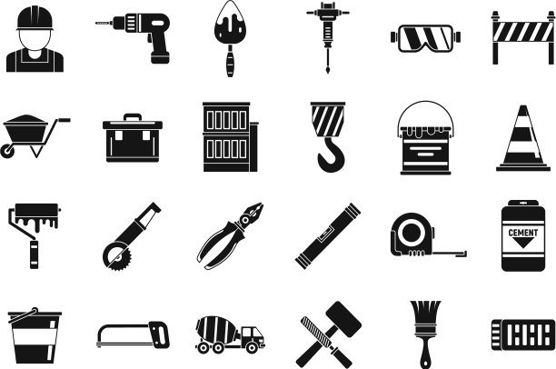 安全建筑重建图标设置简单图片下载