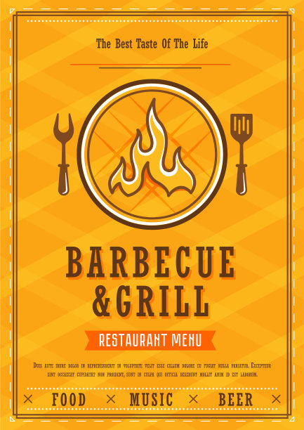 烧烤菜单设计模板图片下载