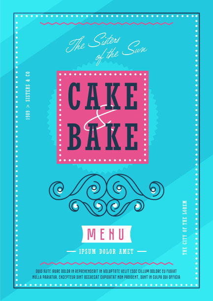 面包店菜单设计模板图片下载