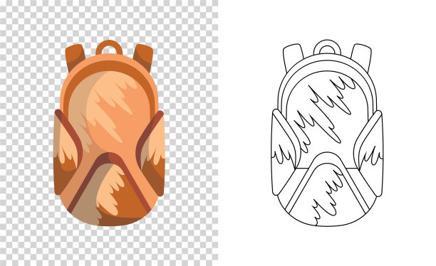 彩色书包小学生的书包图片下载