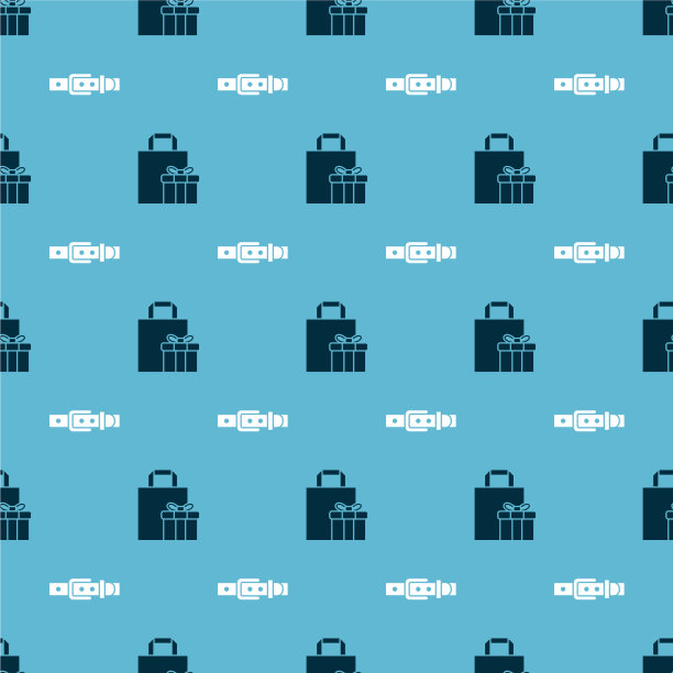 将礼品盒和皮带设计成无缝图案图片下载