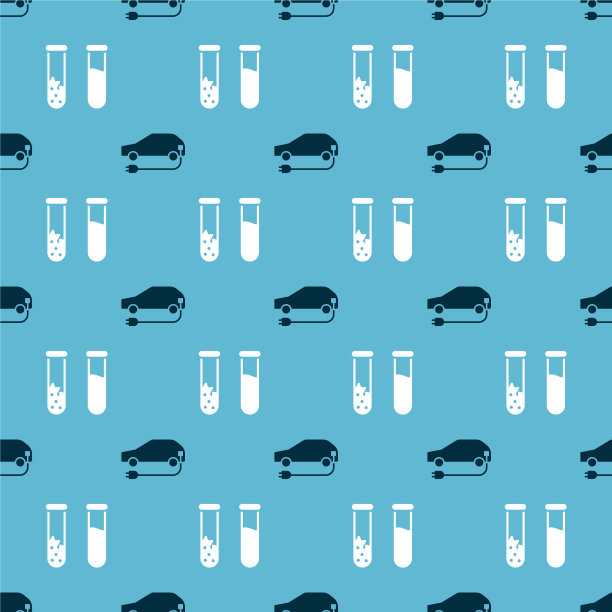 将电动汽车、试管和烧瓶置于上面图片下载