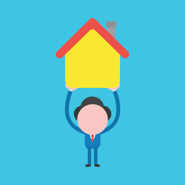 概念商人性格撑起了房子图片下载