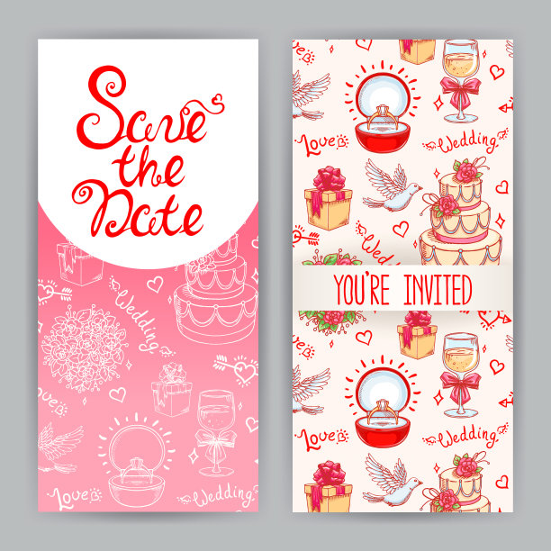 两张婚礼贺卡图片下载