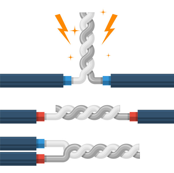类型电线扭曲短路高压图片下载