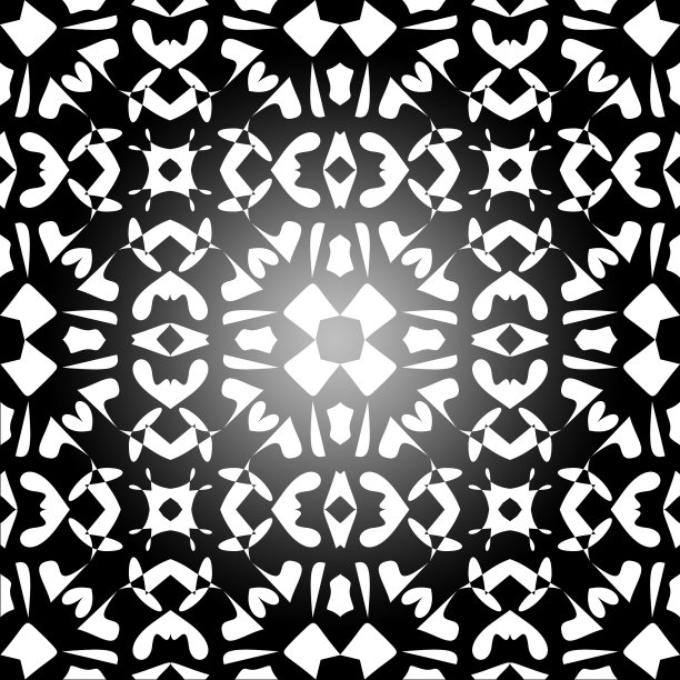 抽象几何无缝艺术图案背景的黑白图片下载