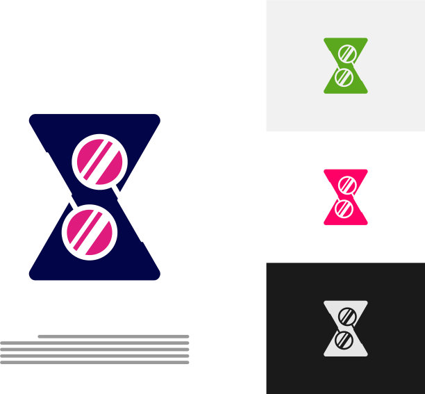 时钟搜索Logo设计概念时间管理图片下载