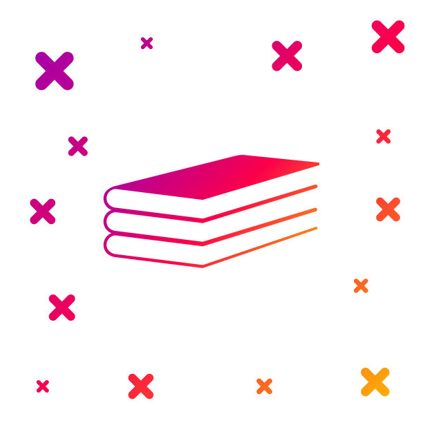 彩色书籍图标孤立在白色背景图片下载