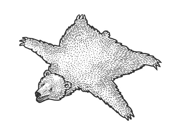 皮死熊素描图片下载