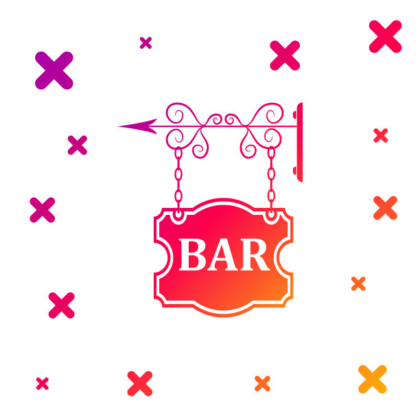 户外广告用彩色复古招牌图片下载