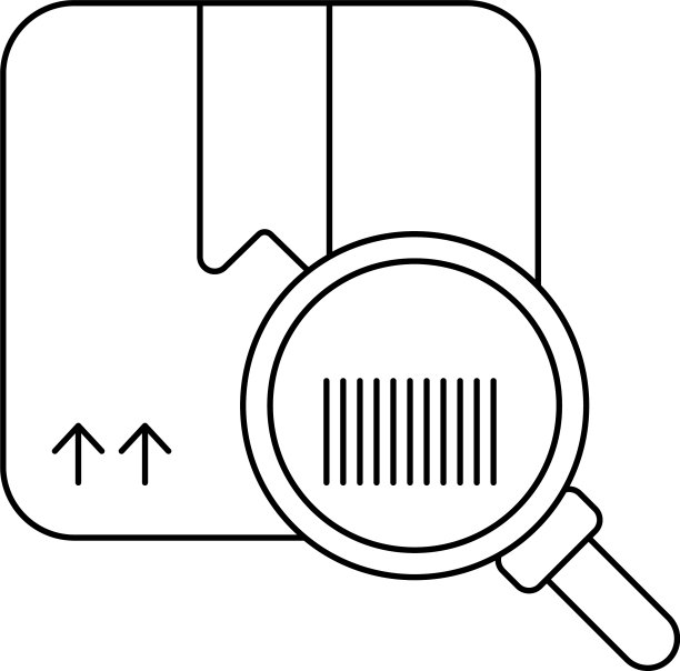 纸盒用放大镜线条样式图片下载