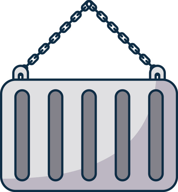 容器金属挂在白色背景上图片下载