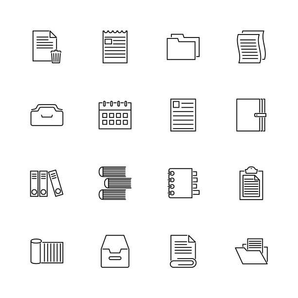 文档-平面图标图片下载