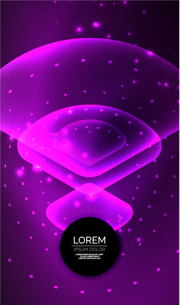 发光的霓虹灯闪亮透明抽象几何图片下载