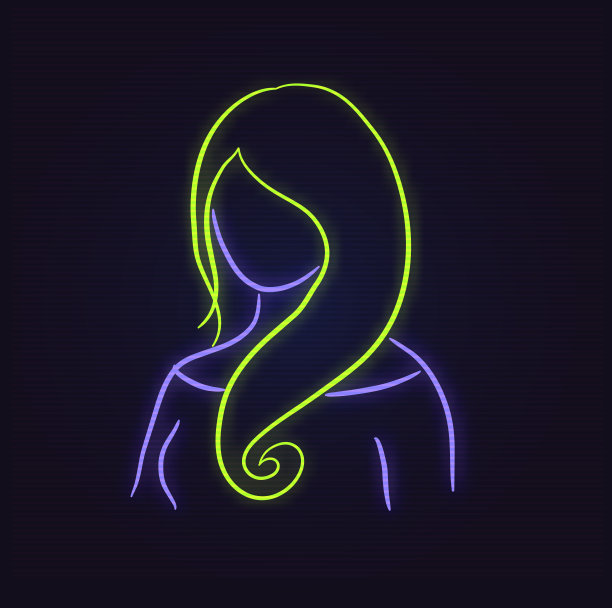 霓虹头像无脸头像图片下载