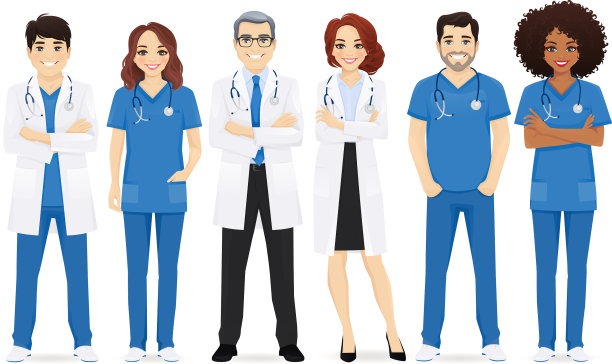 多民族的医生团队图片下载