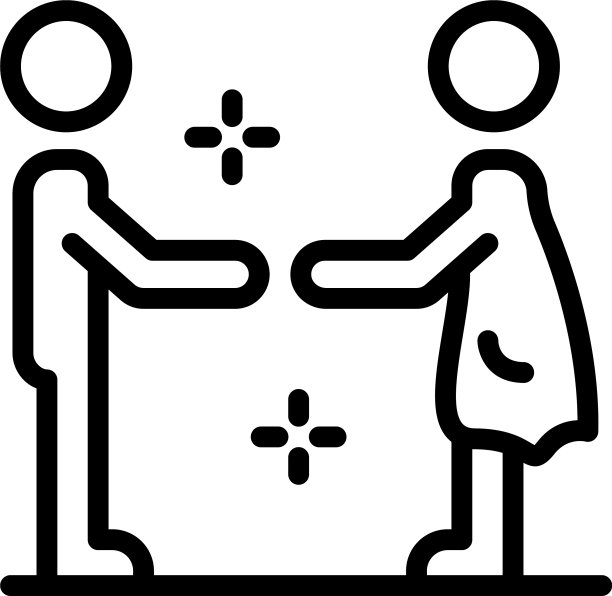 社会服务帮助图标轮廓风格图片下载