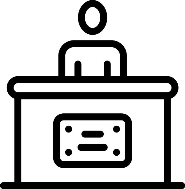 剧场接待图标轮廓风格图片下载