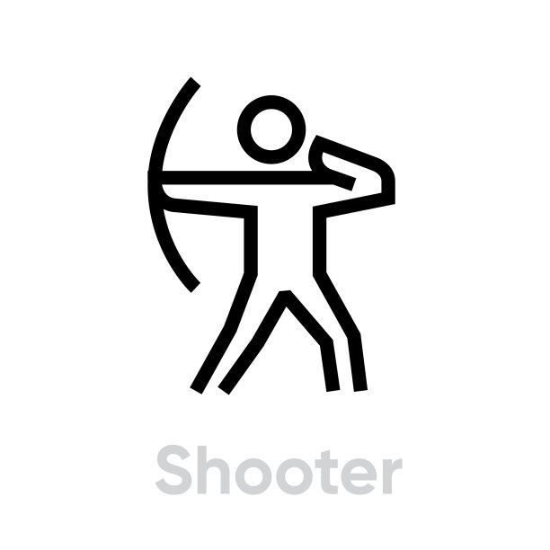 射击游戏个人目标图标可编辑线条图片下载