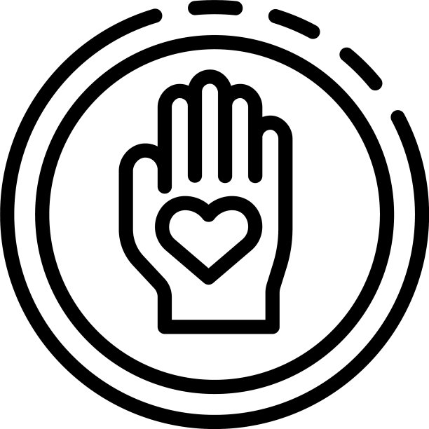 手志愿慈善图标轮廓风格图片下载