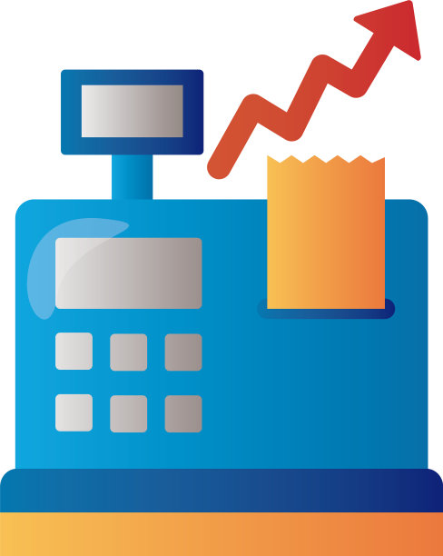 登记机与价格上涨箭头上升图片下载