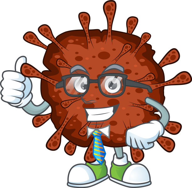 戴眼镜的冠状病毒成功商人图片下载