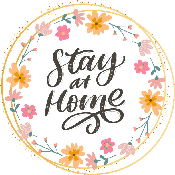 口号居家安全隔离大流行图片下载