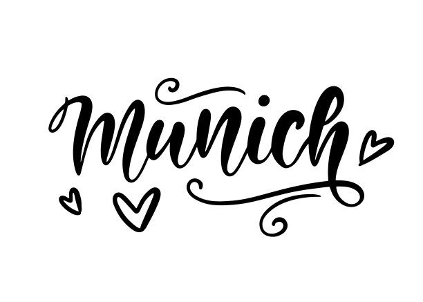 德国慕尼黑现代城市刷刻字图片下载