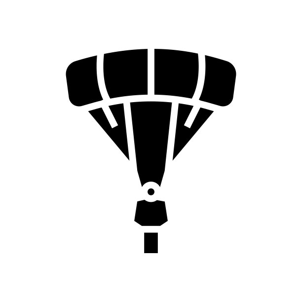 飞行伞兵符号图标矢量插图图片下载