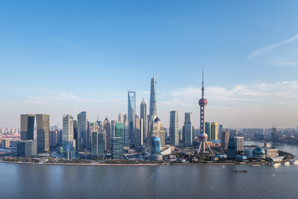 下午的上海天际线图片下载