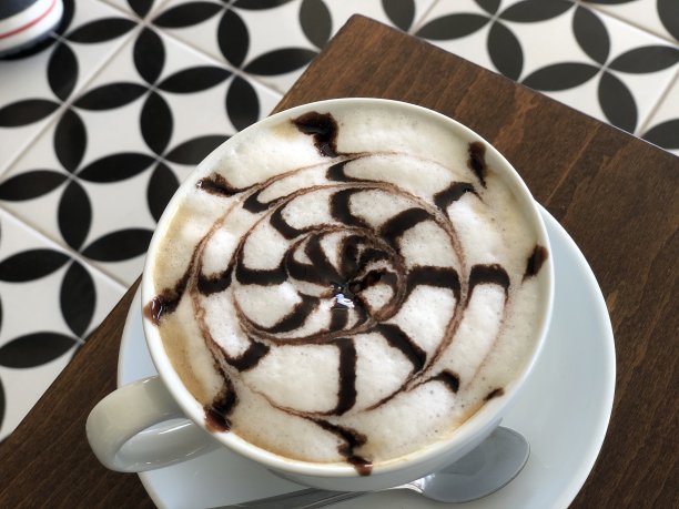 卡布奇诺咖啡和牛奶图片下载