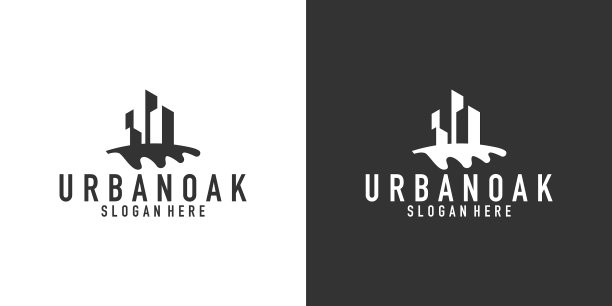 城市橡木标识设计模板图片下载