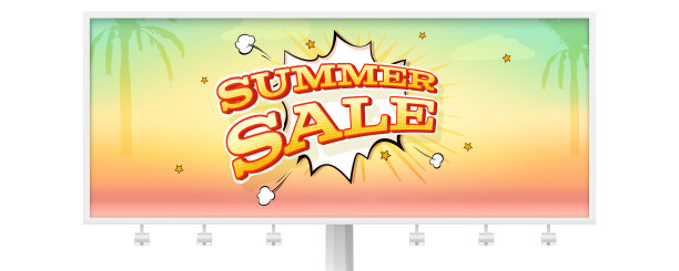 夏季促销横幅上有爆炸的演讲泡泡图片下载