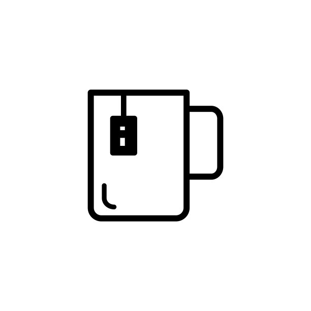 茶杯图标设计矢量模板图片下载