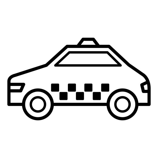 出租车图标设计矢量模板图片下载