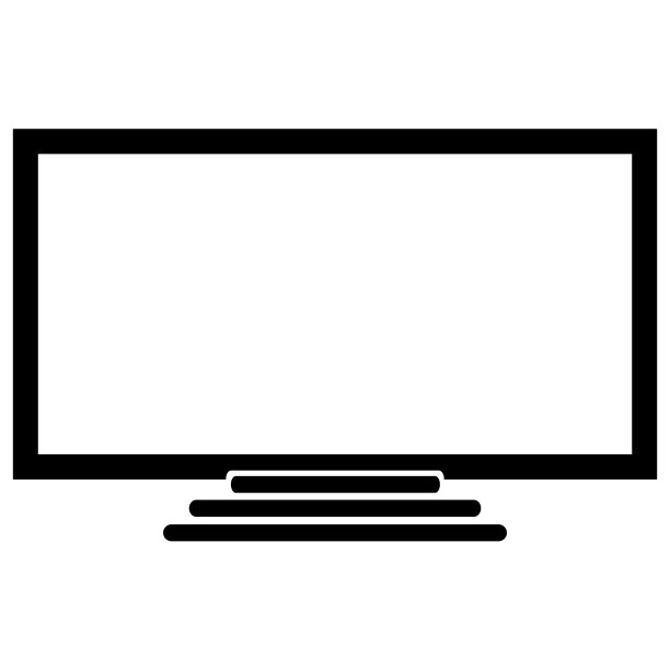 平板电视图标设计矢量模板图片下载