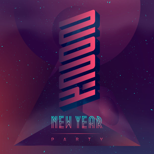 2021年新年派对。未来设计海报与抽象元素在黑暗的空间。适用于封面，海报，音乐海报和dj传单。图片下载