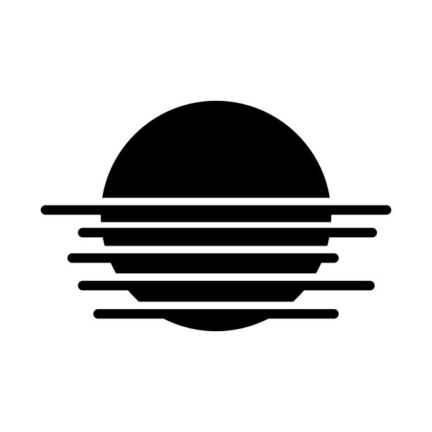 日落图标设计矢量模板图片下载