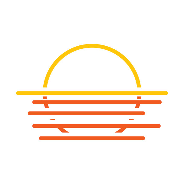 日落图标设计矢量模板图片下载