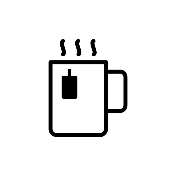 茶杯图标设计矢量模板图片下载
