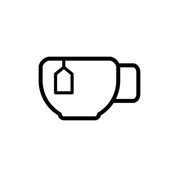 茶杯图标设计矢量模板图片下载