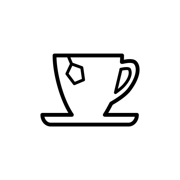 茶杯图标设计矢量模板图片下载