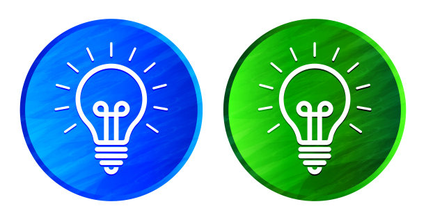 灯泡图标垃圾纹理圆形按钮设置插图图片下载